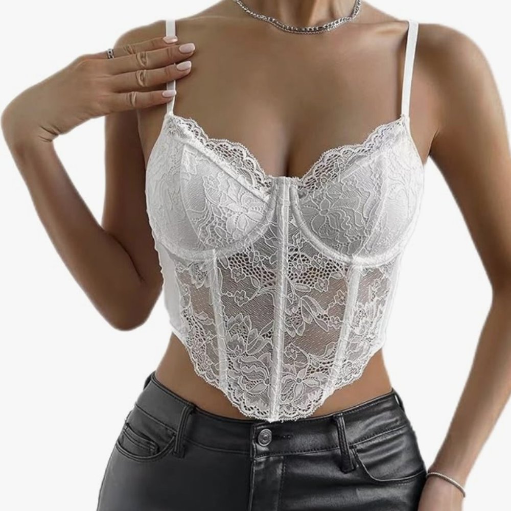Women’s white corset top
